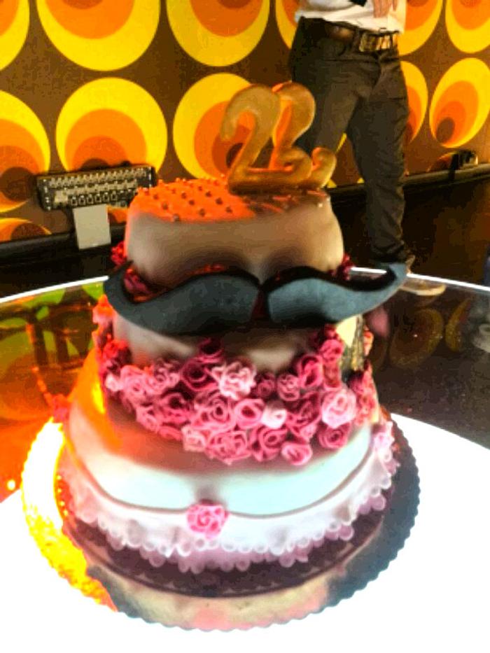 Cake with a mustache!