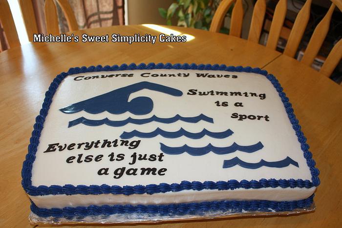 Swimming Theme Cake Decorated Cake By Michelle Cakesdecor
