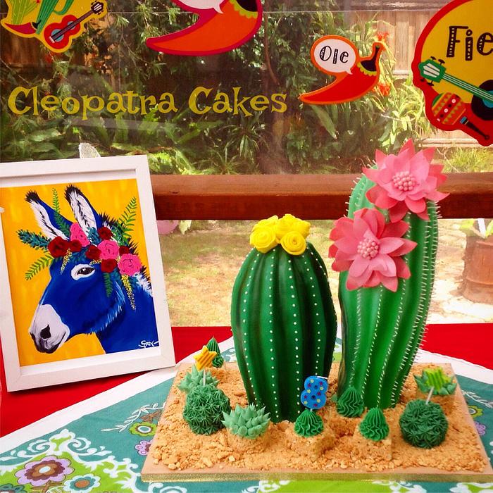 Cactus birthday cake