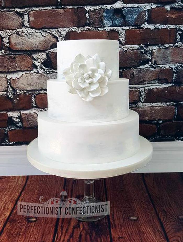 Adi and Gearoid - White Wedding Cake