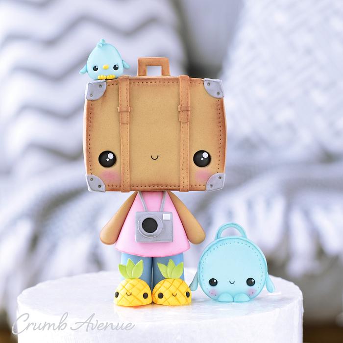 Suitcase Cake Topper