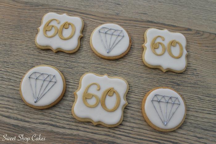 60th Wedding Anniversary Cookies