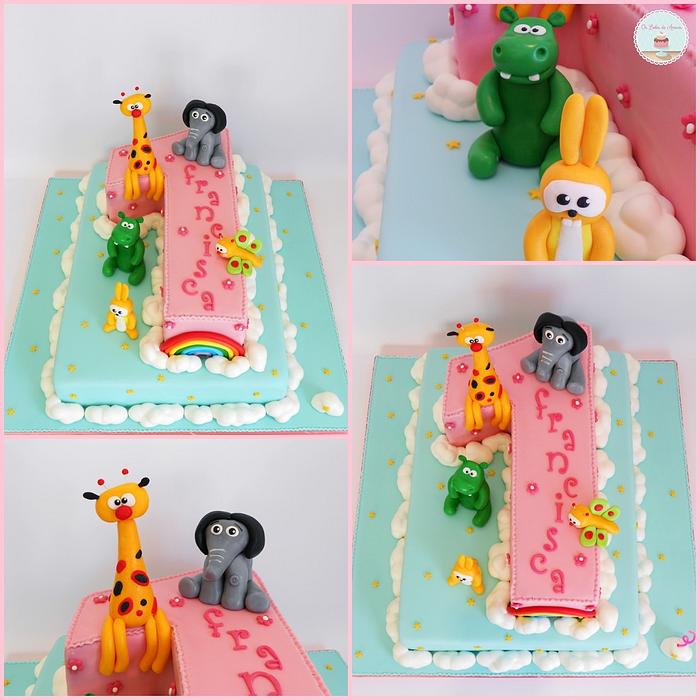 Baby TV First Birthday Cake