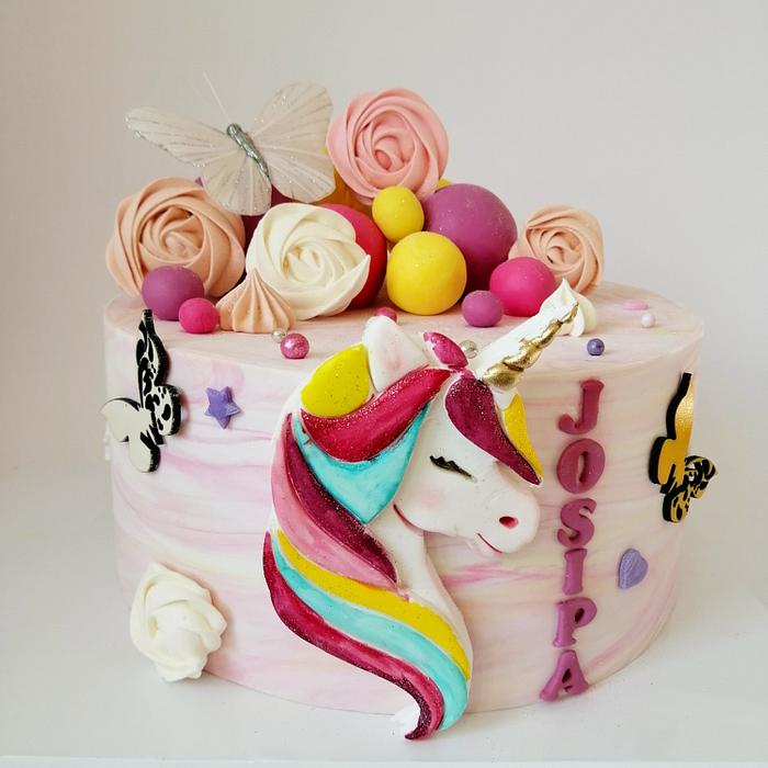 Cheerful birthday cake