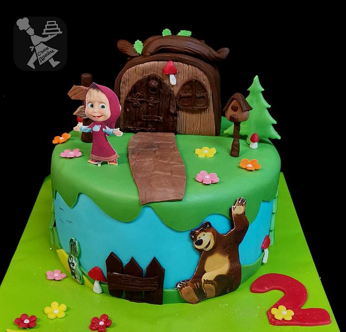 Cake Masha And The Bear Decorated Cake By Sunny Dream Cakesdecor 