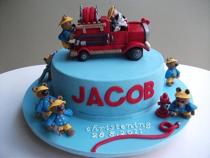 Fire Engine birthday cake