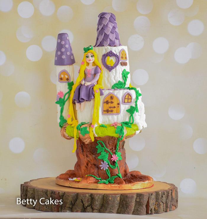 Rapunzel castle Cake 