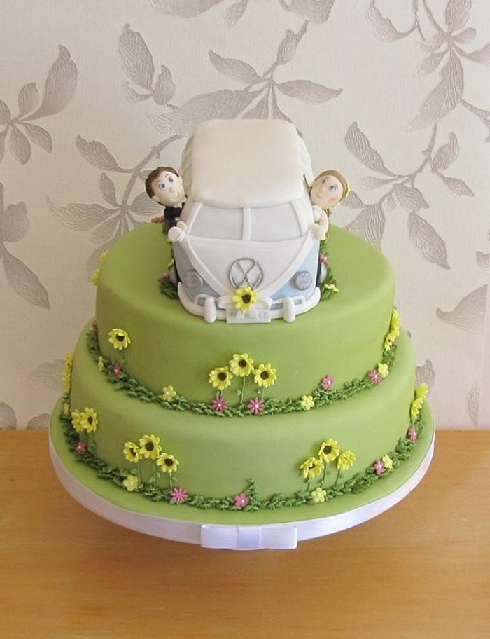 VW campervan wedding cake