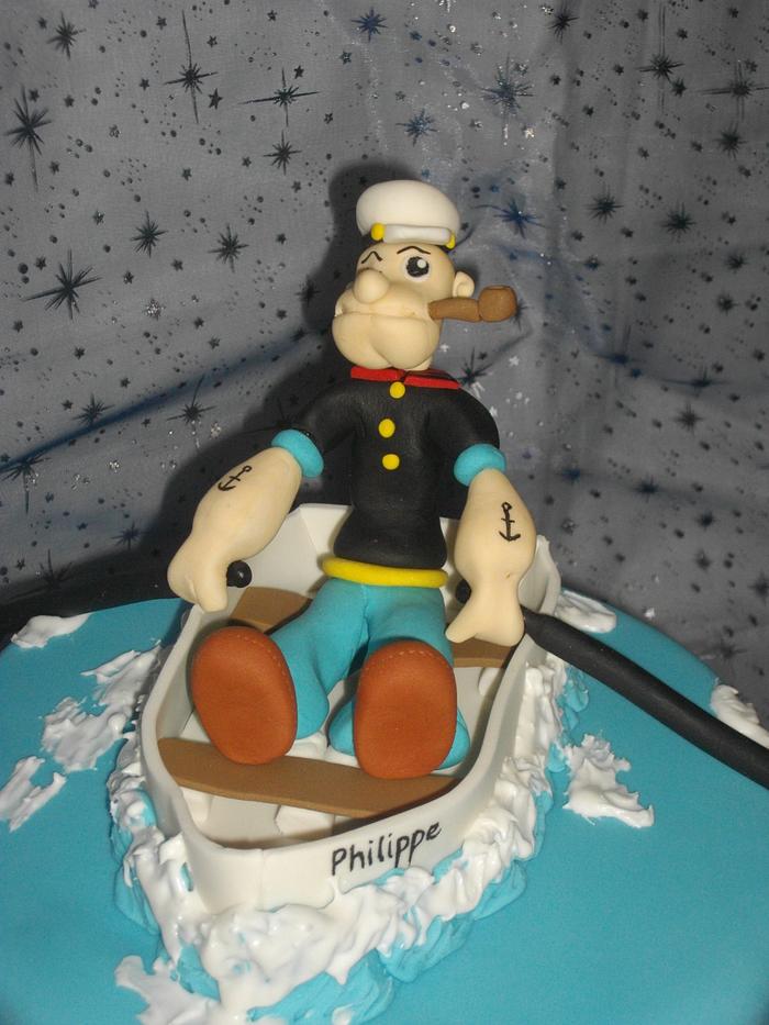 Popeye cake topper