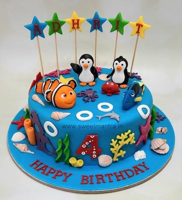 Sea theme cake