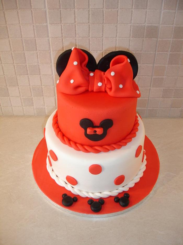 Minnie Mouse in red