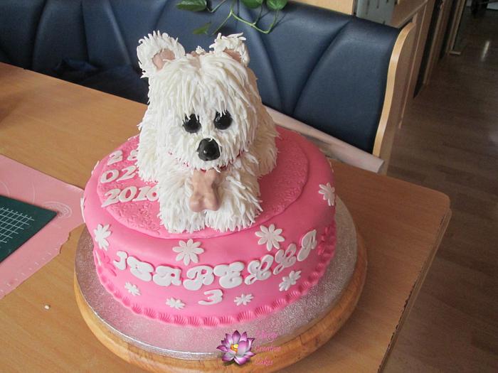 3d Maltese Puppy Dog Cake