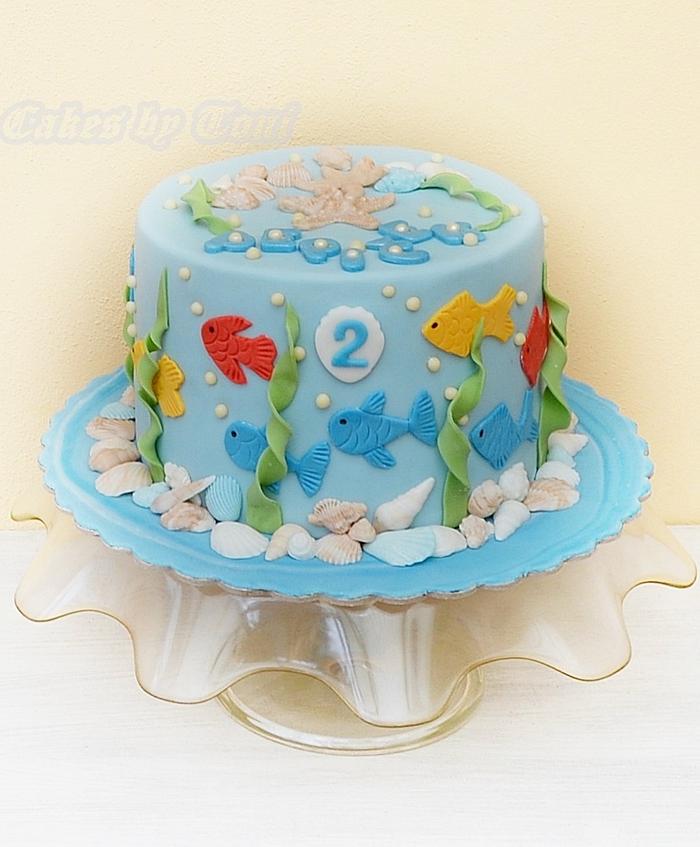 Fishing Themed Baby Shower Cake - Decorated Cake by - CakesDecor