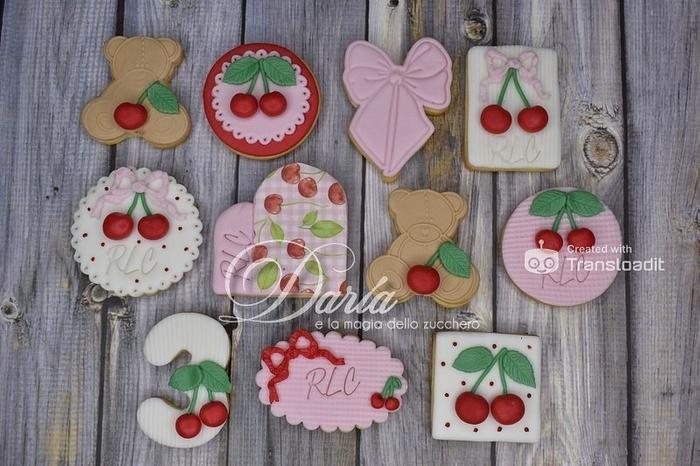 Cherry themed cookies