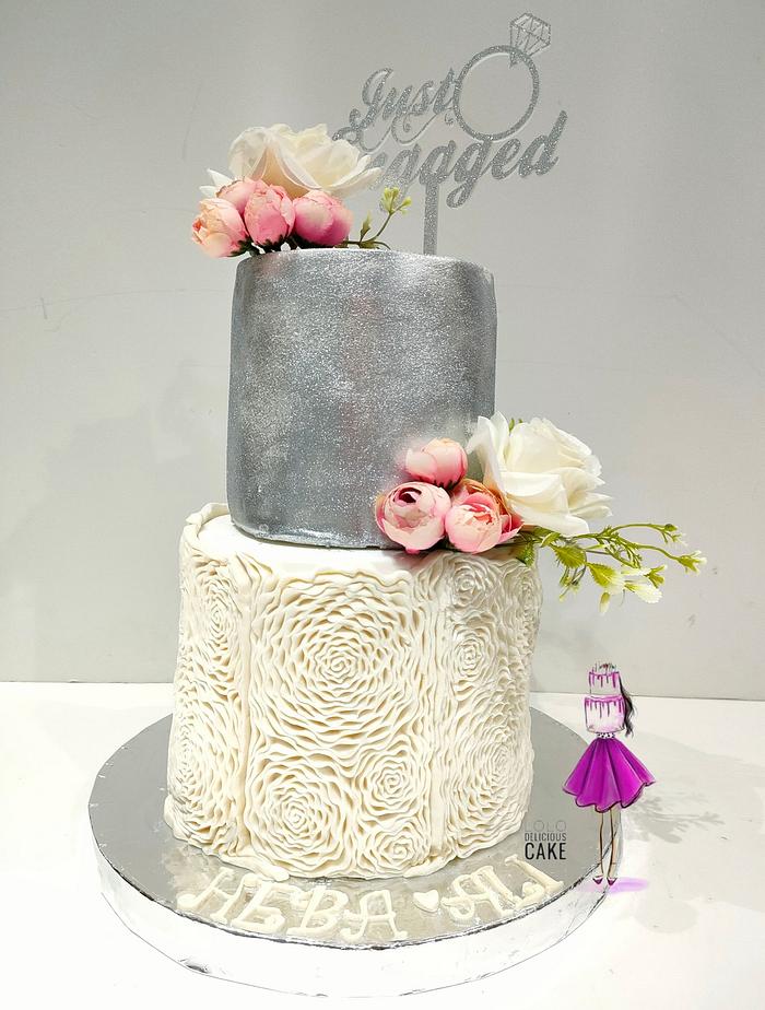 Engagement Cake by lolodeliciouscake