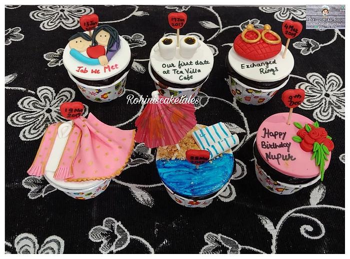 A story telling cupcakes for a birthday celebration