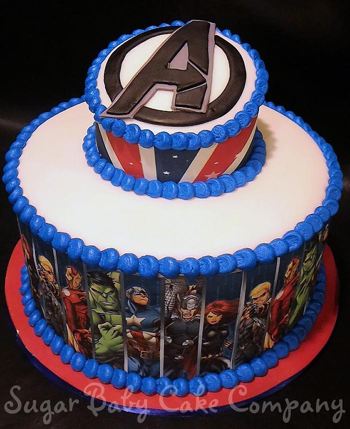 Bon Bon  A simple pineapple  flavour cake with Avengers logo A with  fondant accents for a Avengers lovers hyderabadbaker cakeart BonBon  homemade yummy  Facebook