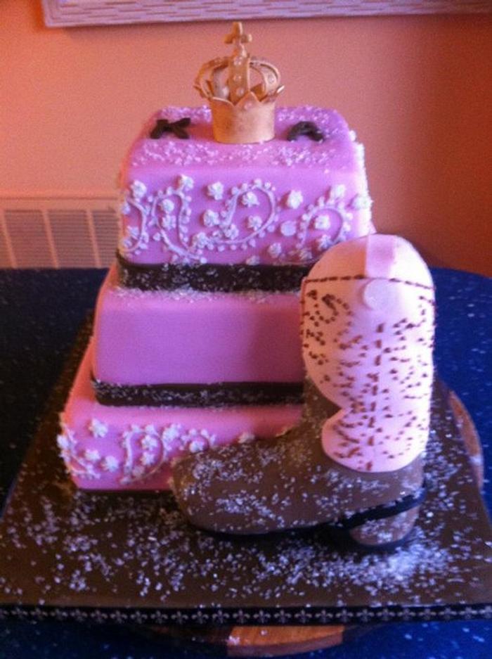 Cowgirl bridal shower cake