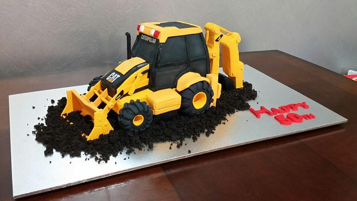 Loader Backhoe Cake