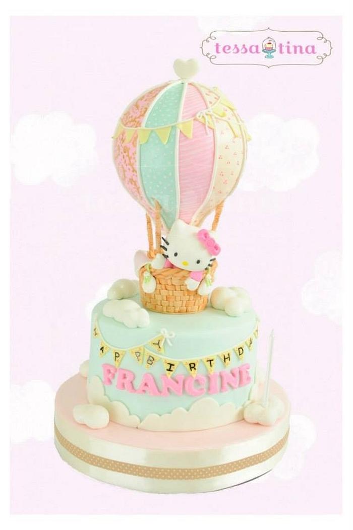 Hello Kitty Hot Air Balloon Cake