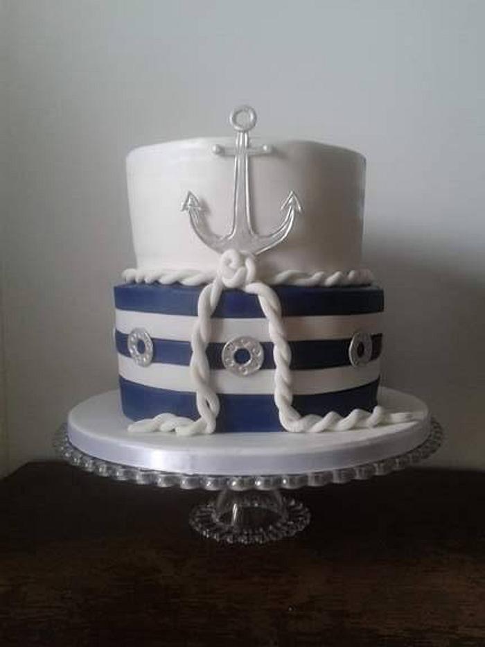 Naval baptism cake