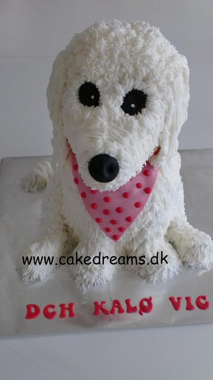 Poodle cake - my first cake here