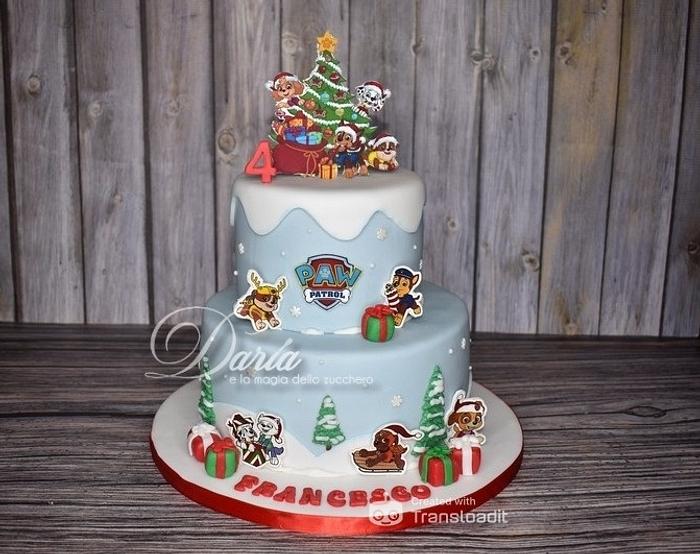 Paw Patrol Christmas cake