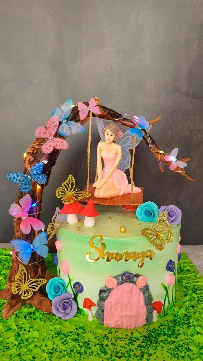 Fairy theme cake 