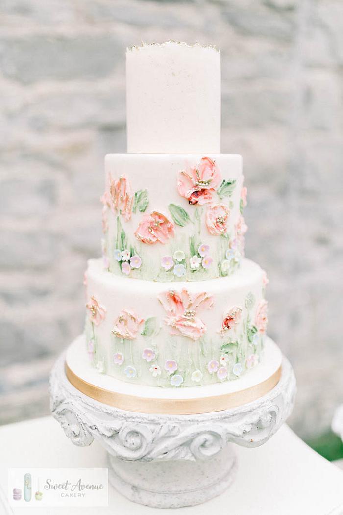 Romantic pastel floral wedding cake - Sweet Avenue Cakery