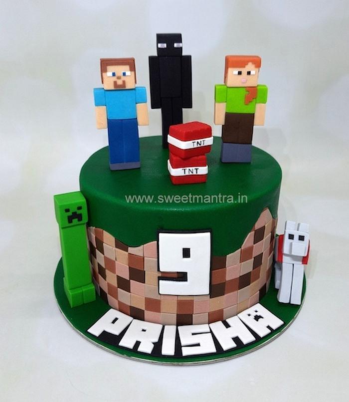 Minecraft | Kids Birthday Cake | Order Minecraft Theme Cake | Minecraft  Theme Cake | Without fondant - YouTube