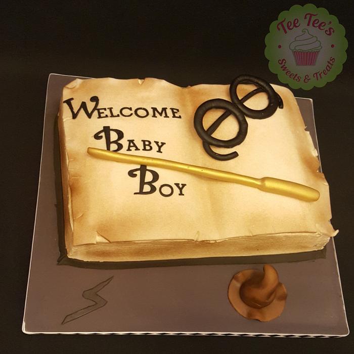 Harry Potter baby shower cake