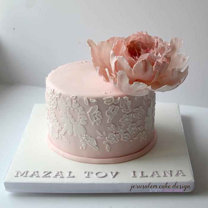 Pink Bridal Shower cake