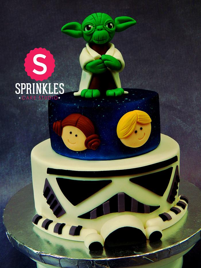 Star wars gender reveal cake