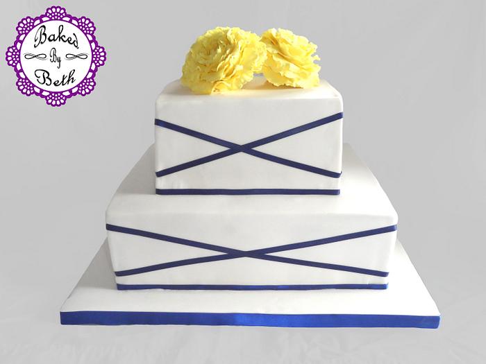 Simple classy wedding cake