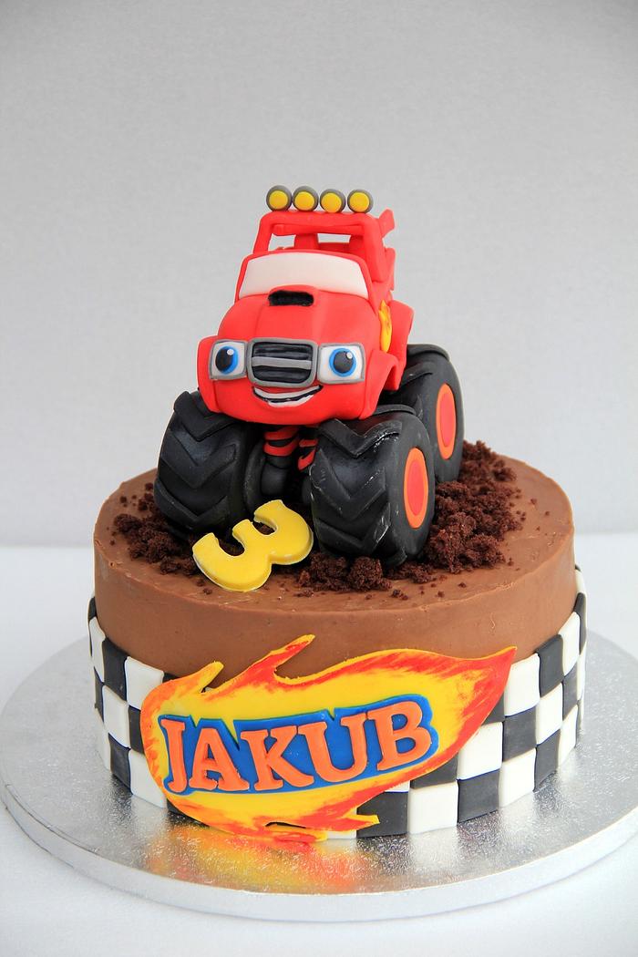 Blaze and the Monster Machines Round Cake Topper Edible - Itty Bitty Cake  Toppers