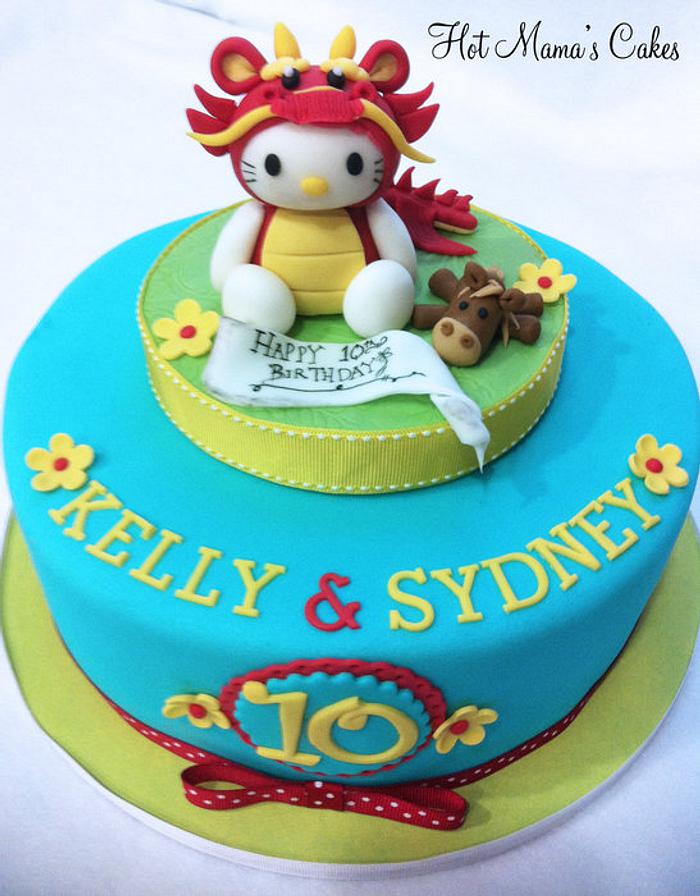 Hello Kitty year of the Dragon cake
