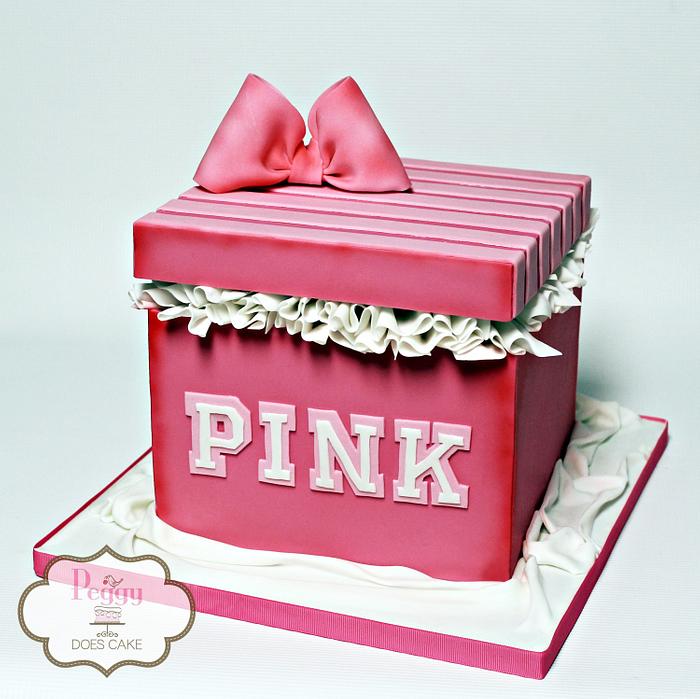 Pink Victoria's Secret Cake
