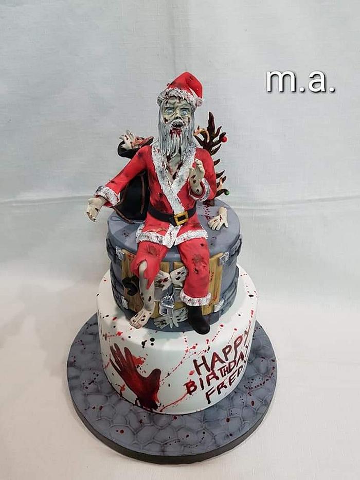 Zombie Santa cake