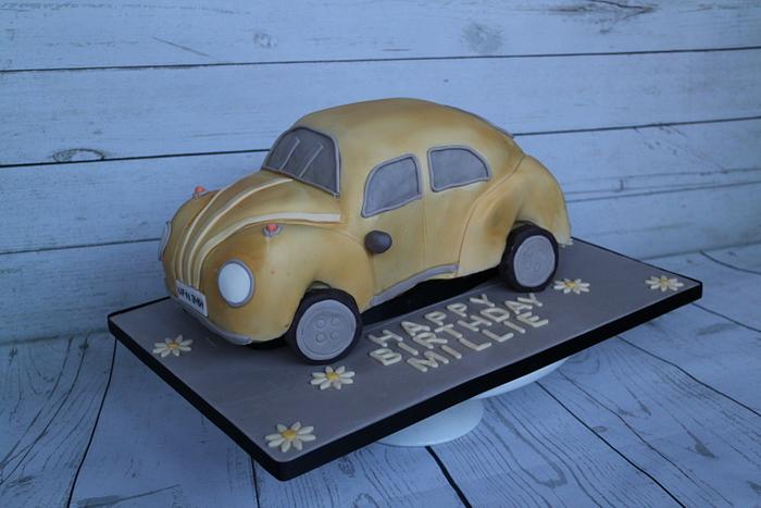 70th birthday cake topper muffin party decoration gift edible beetle retro  car | eBay