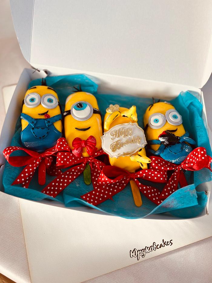 Cake pops Minions 