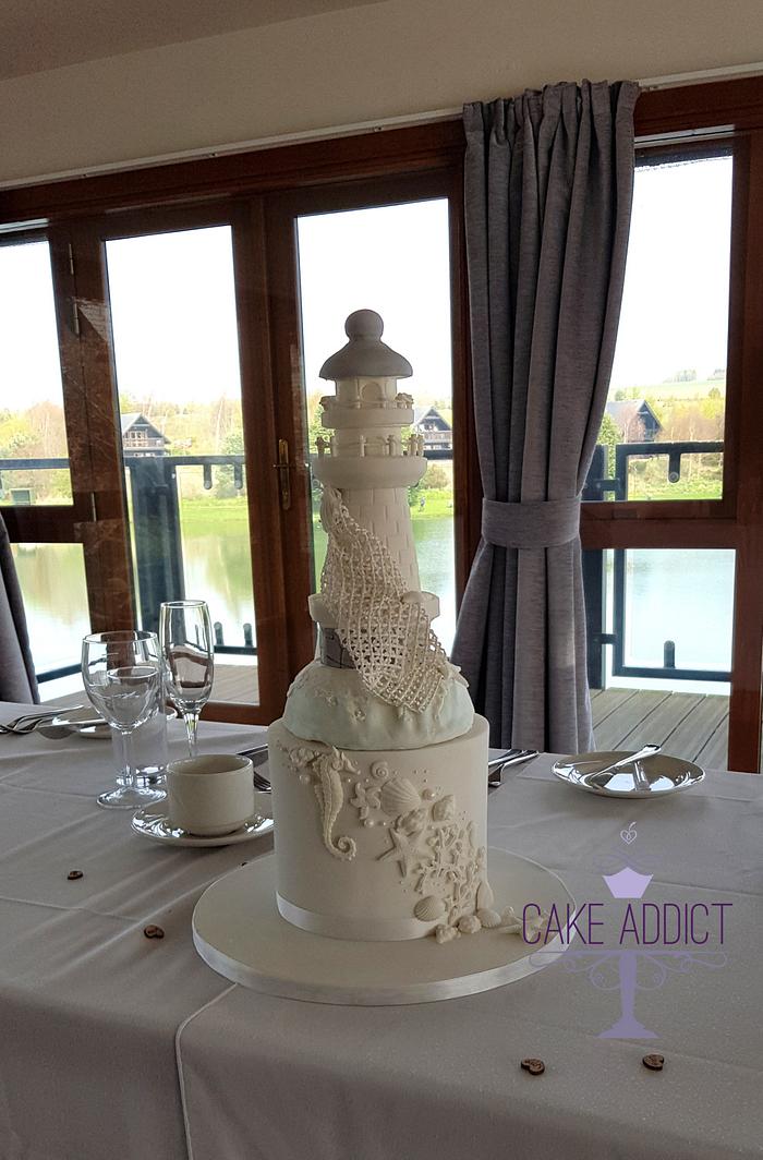 Light house Wedding cake