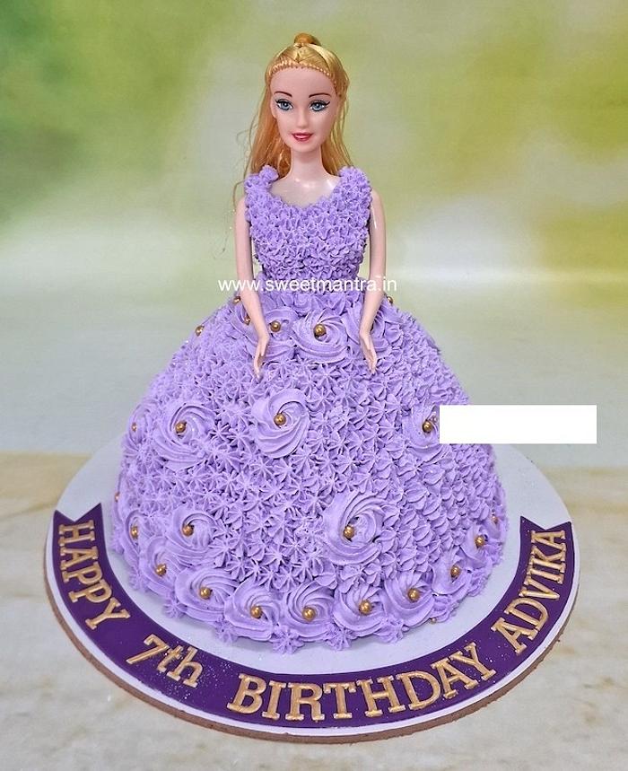 Purple Barbie cake