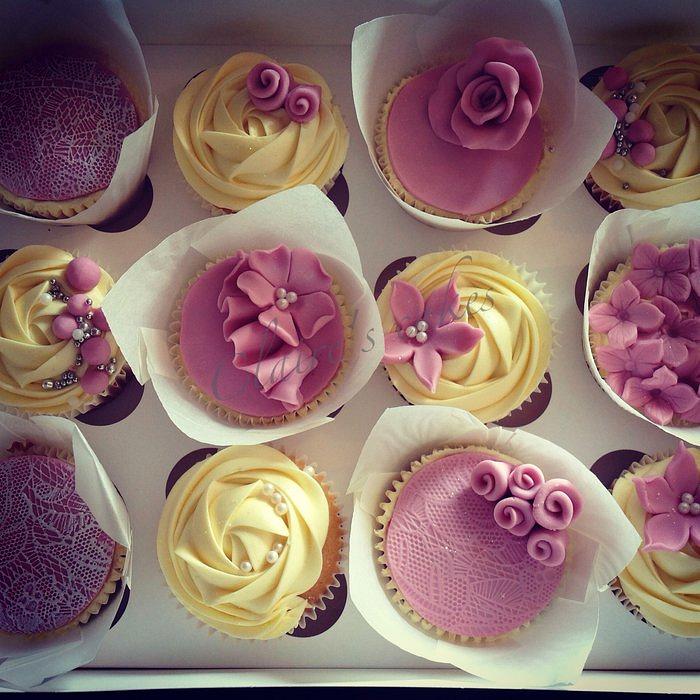 Pink girly  cupcakes