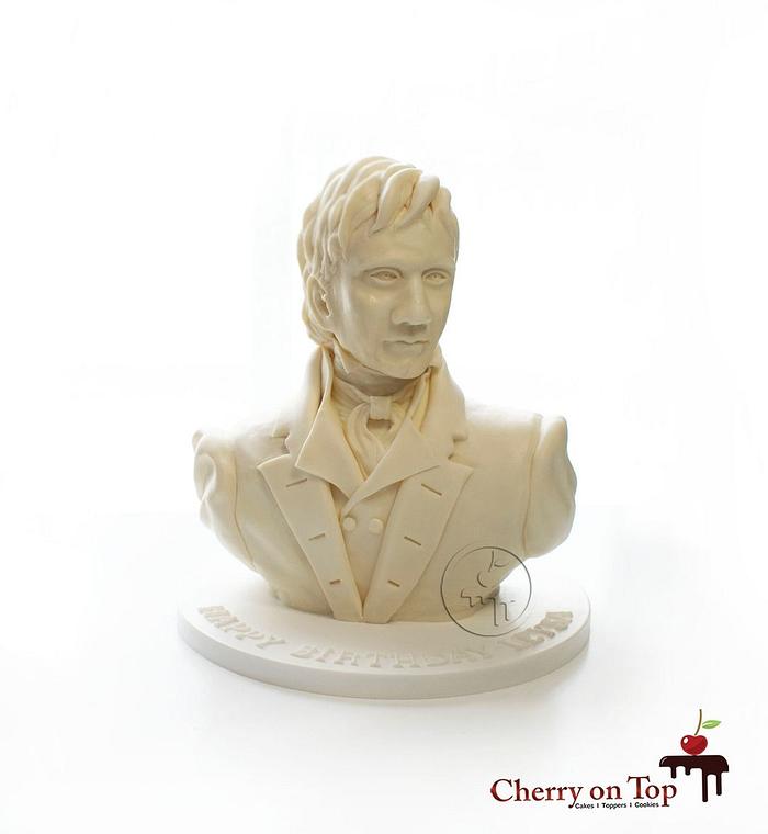 Beautiful Mr.Darcy bust cake 🕺