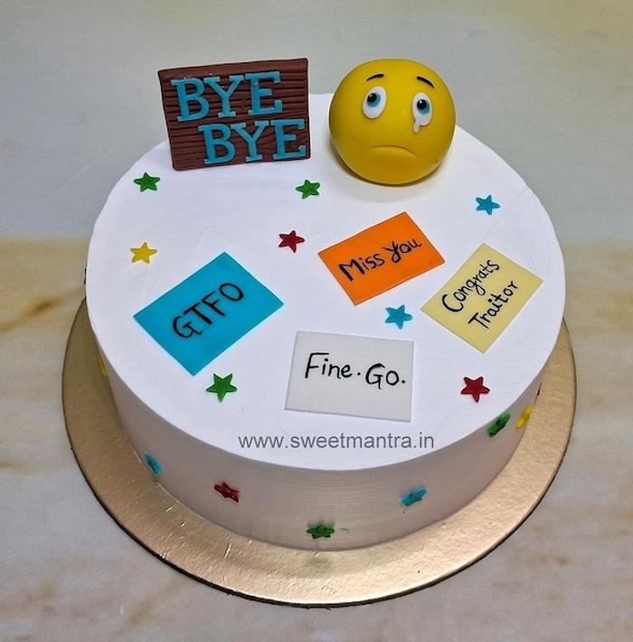 Office farewell cake