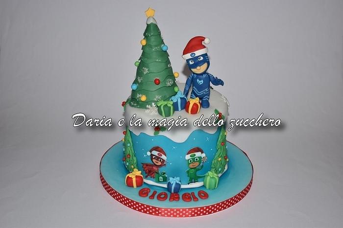 PJ Mask Christmas cake