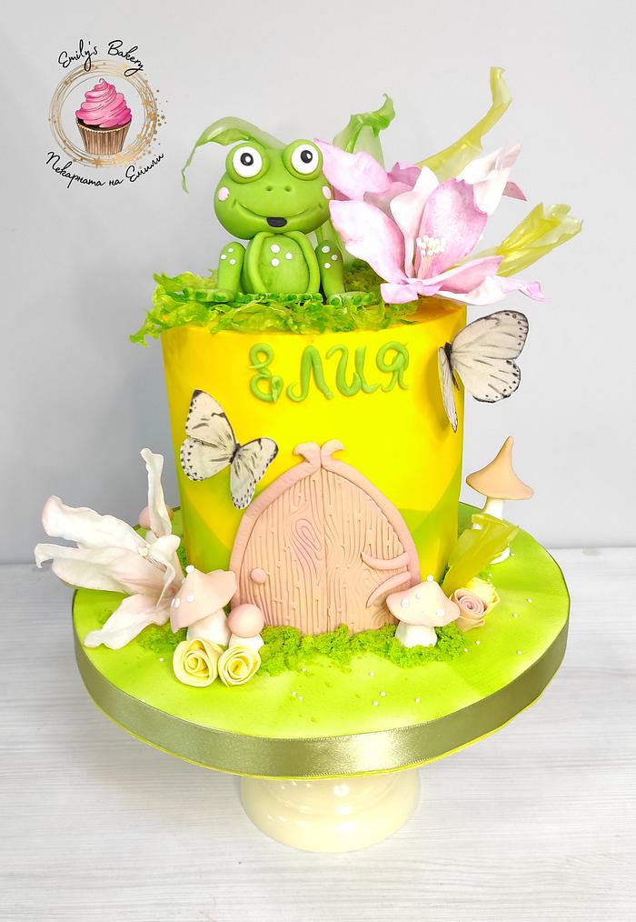 Fairy frog cake - My participation in Cake Art Bulgaria 2022