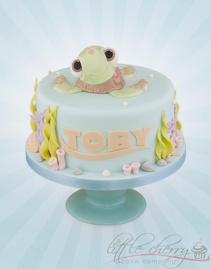 Squirt from Finding Nemo Cake