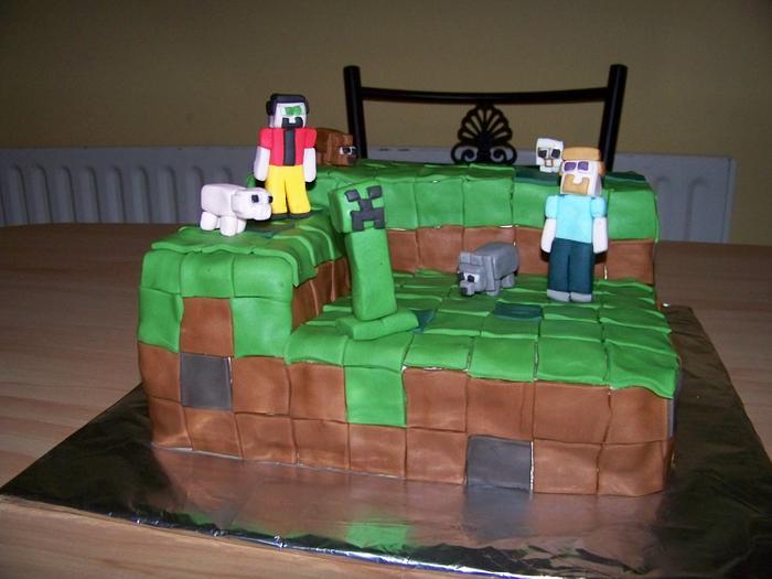 Minecraft cake.