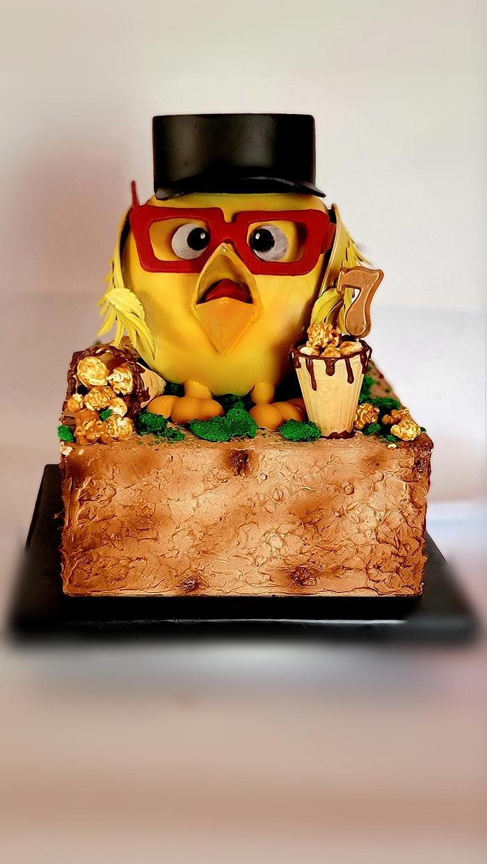 Chicken Gun - No Gun birthday cake 